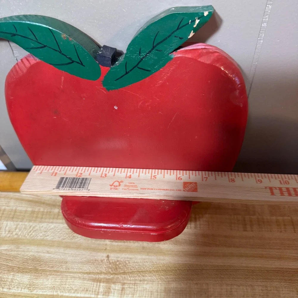 Farmhouse Cottagecore Vintage Red Apple Wall Shelf Kitchen Decor retro rustic
